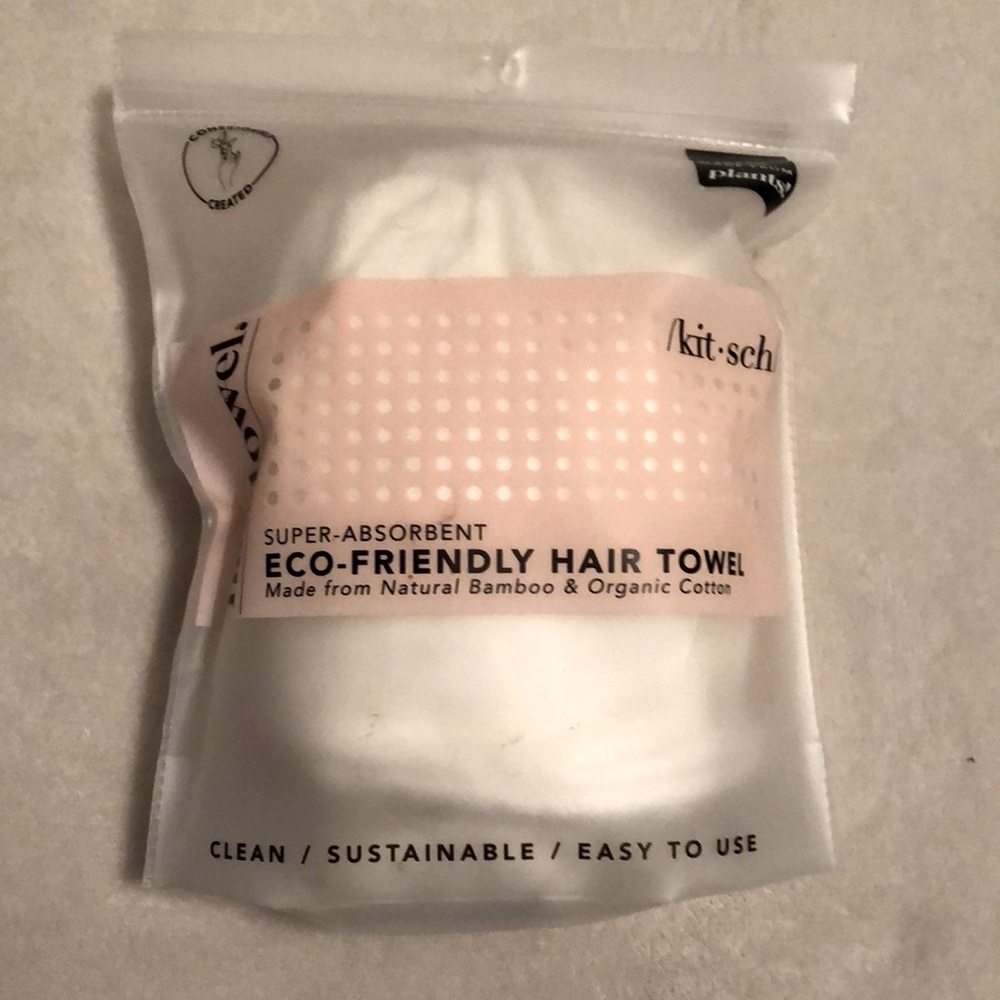 Kitsch Hair Towel Wrap Quick Drying Super Absorbent White